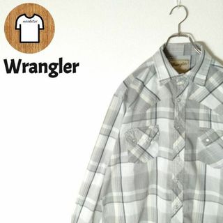 ラングラー(Wrangler)の【Wrangler ウエスタンシャツ L 海外古着 チェック柄 A554】(シャツ)