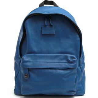 コーチ(COACH)のコーチ／COACH リュック バッグ バックパック メンズ 男性 男性用レザー 革 本革 ブルー 青  F71622 Campus Backpack in Refined Pebble Leather キャンパス バックパック リファインド ペブルレザー シボ革 シュリンクレザー デイパック(バッグパック/リュック)