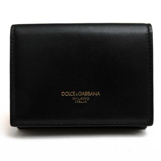 ドルチェアンドガッバーナ(DOLCE&GABBANA)のドルガバ／DOLCE＆GABBANA 財布 ウォレット メンズ 男性 男性用レザー 革 本革 ブラック 黒  AZ607 BP2525 P.FOGLIO FRENCH FLAP 小銭入れあり 三つ折り(長財布)