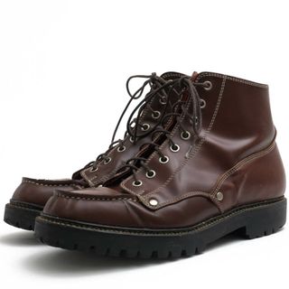 エヴィス／EVISU ワークブーツ シューズ 靴 メンズ 男性 男性用レザー 革 本革 ブラウン 茶  YK2001 U-TIP BOOTS ストームウェルト モックトゥ(ブーツ)