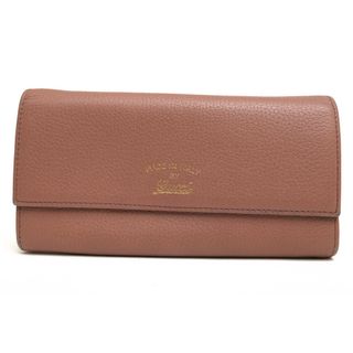 グッチ(Gucci)のグッチ／GUCCI 長財布 財布 ウォレット レディース 女性 女性用レザー 革 本革 ピンク  376186 A88CA SWING Continental wallet flora スウィング コンチネンタルウォレット フローラ フラップ式 小銭入れあり シボ革 シュリンクレザー(財布)