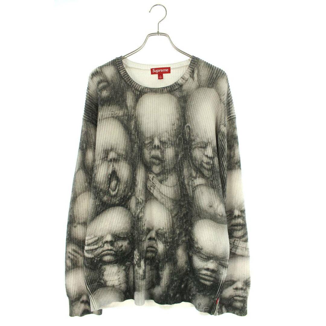 シュプリーム Supreme ■ 23AW 【 H R Giger Sweater 】 HR ギーガー 総柄 ニット セーター　w15835