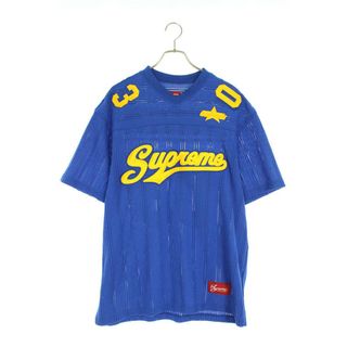 supreme フットボールシャツ　青