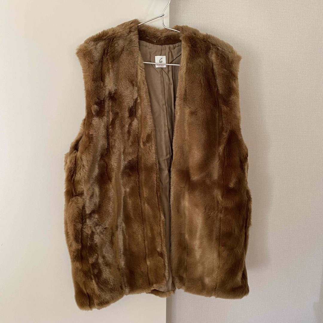 BEAUTY&YOUTH UNITED ARROWS(ビューティアンドユースユナイテッドアローズ)の6(ROKU)FAKE MINK FUR VEST ロク フェイクファーベスト レディースのトップス(ベスト/ジレ)の商品写真