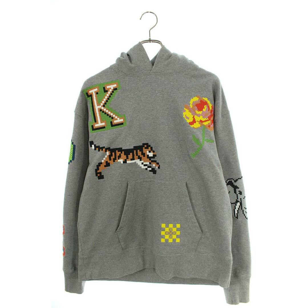 KENZO(ケンゾー)のケンゾー  23SS  FD55SW4674ME ピクセルエンブロイダリープルオーバーパーカー メンズ M メンズのトップス(パーカー)の商品写真