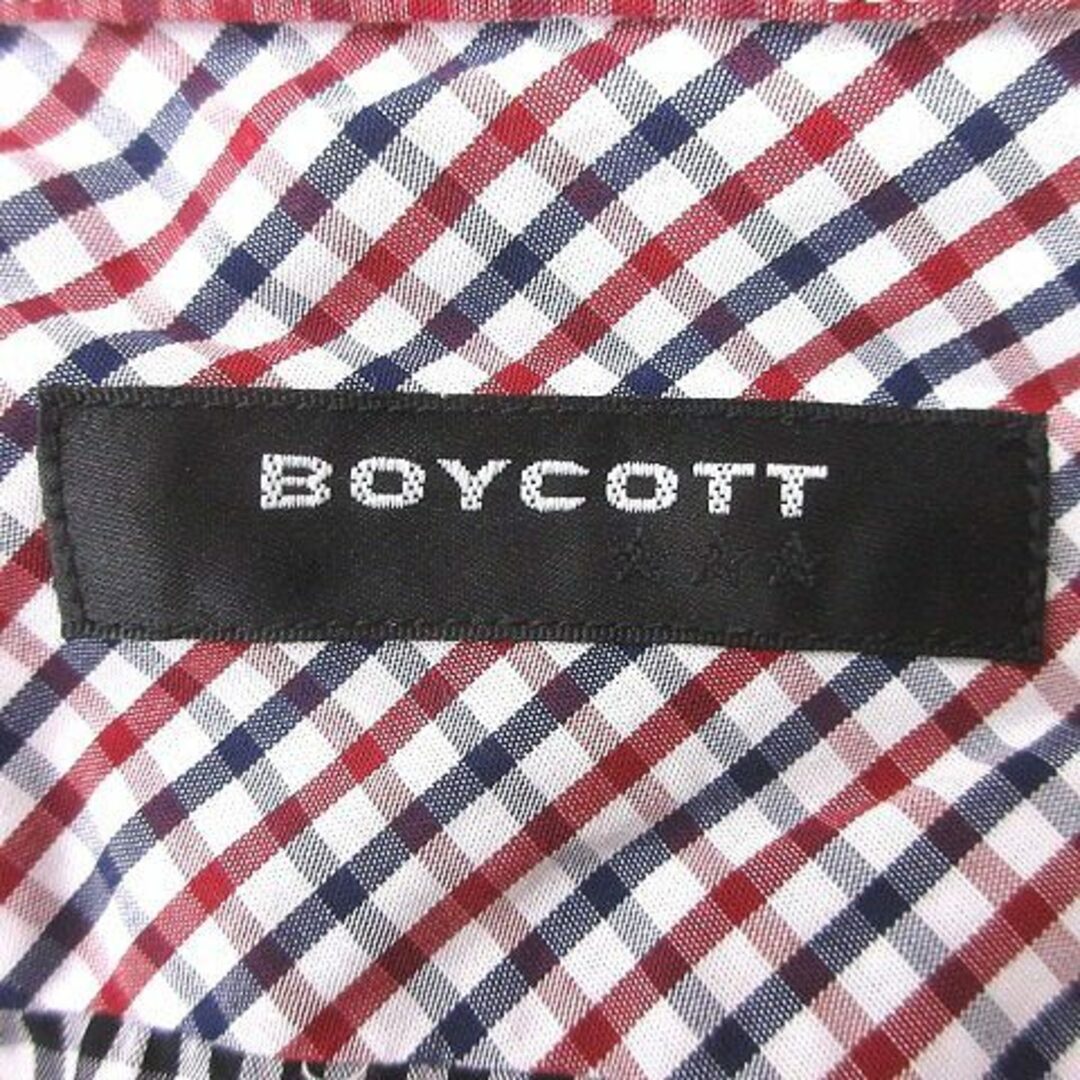 BOYCOTT(ボイコット)のボイコット シャツ ギンガムチェック 長袖 5 黒 ブラック 白 ホワイト メンズのトップス(シャツ)の商品写真