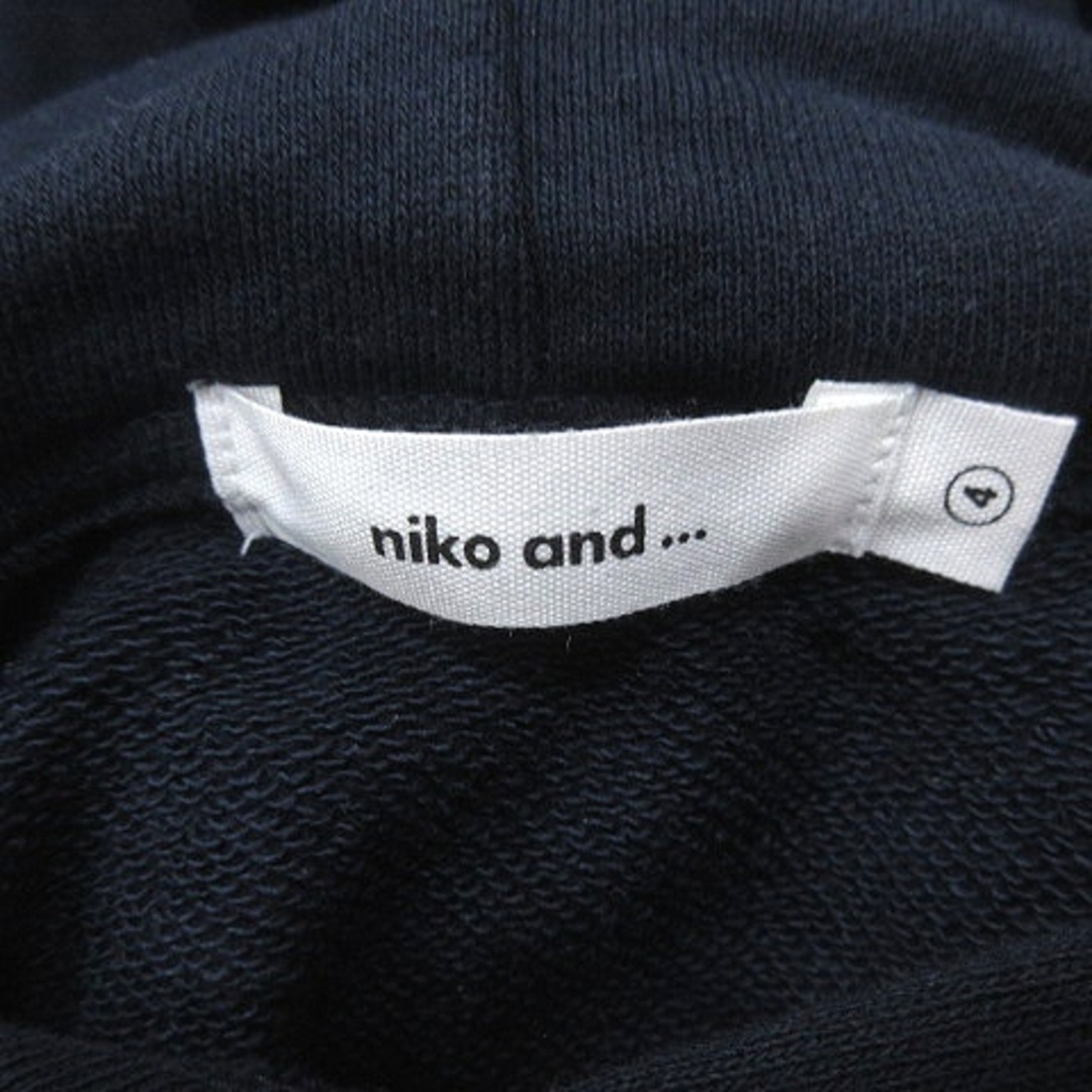 niko and...(ニコアンド)のニコアンド パーカー プルオーバー スウェット 刺繍 長袖 L 紺 ■MO レディースのトップス(パーカー)の商品写真