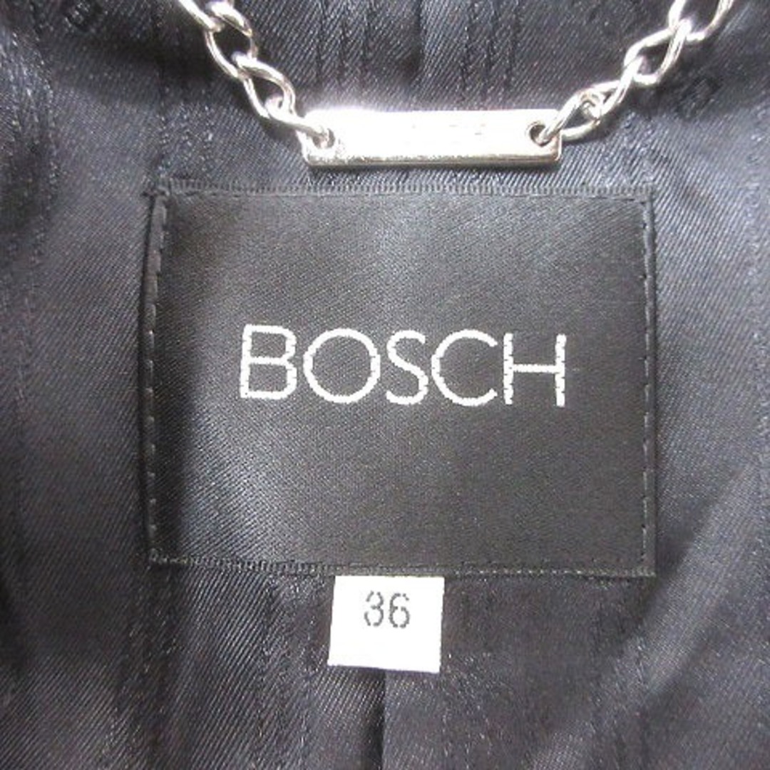 BOSCH(ボッシュ)のボッシュ テーラードジャケット ピンストライプ 総裏地 長袖 36 黒 白 レディースのジャケット/アウター(その他)の商品写真