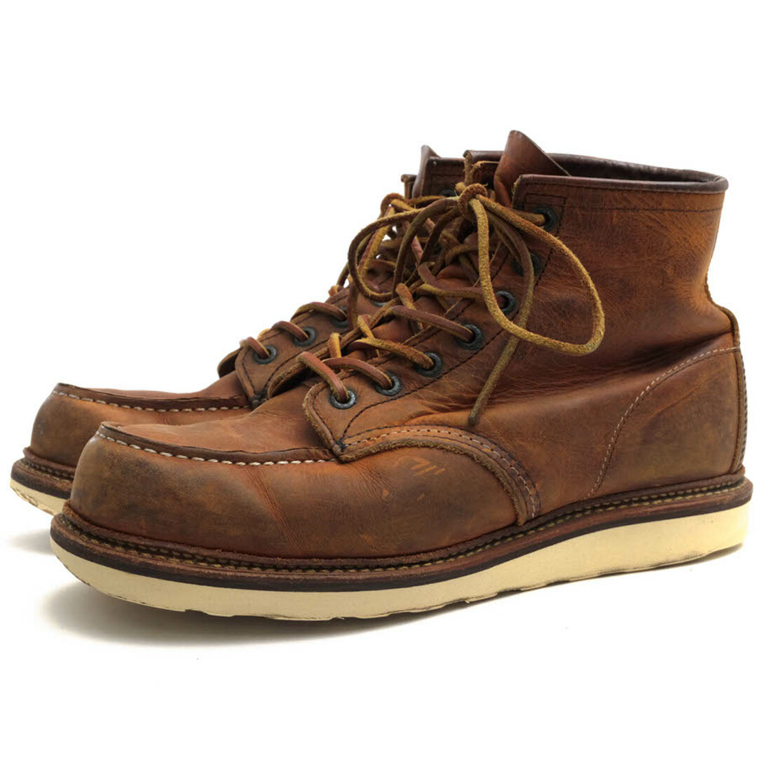 レッドウィング／RED WING ワークブーツ シューズ 靴 メンズ 男性 男性用レザー 革 本革 ブラウン 茶  1907 Classic Work 6inch Legacy Moc IRISH SETTER アイリッシュセッター トラクショントレッドウェッジソール モックトゥ 定番 グッドイヤーウェルト製法