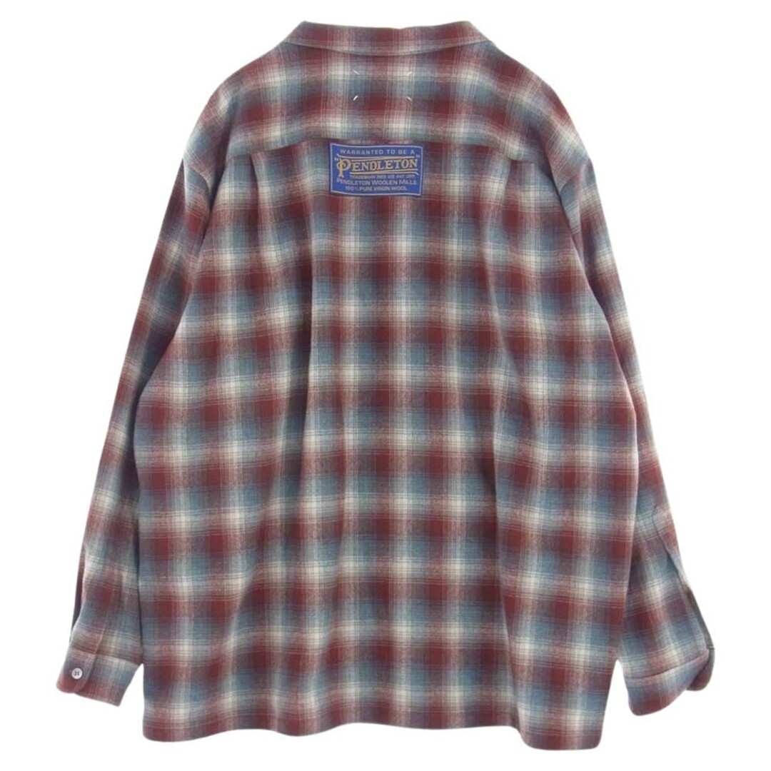 MAISON MARGIELA メゾンマルジェラ 長袖シャツ PENDLETON ペンドルトン 23AW S67DT0010 COED オーバーサイズ チェック オープンカラー 長袖 シャツ マルチカラー系 44【美品】