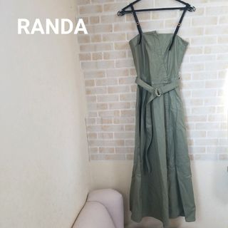 ランダ(RANDA)の【本日削除/最終値下】RANDA タグ付き フェイクレザーキャミワンピース(ロングワンピース/マキシワンピース)