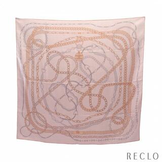 エルメス(Hermes)のカレ90 「REACTION EN CHAINES」 スカーフ シルク オレンジブラウン マルチカラー(バンダナ/スカーフ)