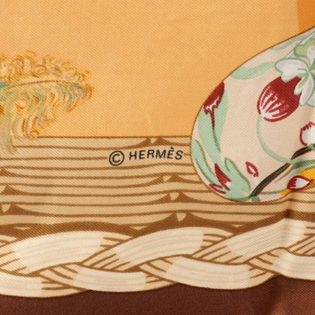 Hermes - カレ90 「Couvee d'Hermes」 スカーフ シルク ダークブラウン