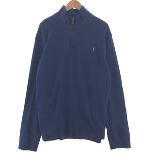 ラルフローレン(Ralph Lauren)の古着 ラルフローレン Ralph Lauren POLO RALPH LAUREN ハーフジップスウェットシャツ トレーナー メンズXXL /taa000427(スウェット)