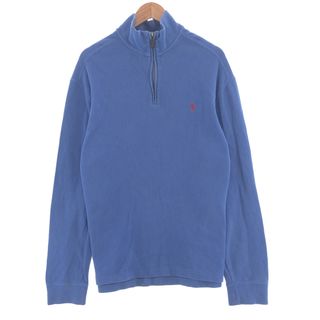 ラルフローレン(Ralph Lauren)の古着 ラルフローレン Ralph Lauren POLO by Ralph Lauren ハーフジップスウェットシャツ トレーナー メンズXL /taa000430(スウェット)