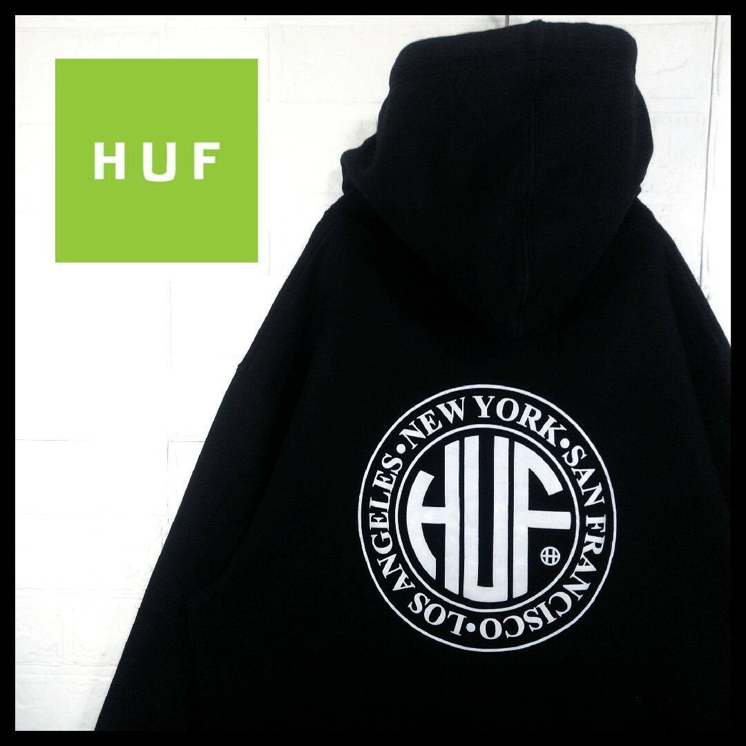 HUF ハフ パーカー フーディー 正面デカロゴ オーバーサイズ