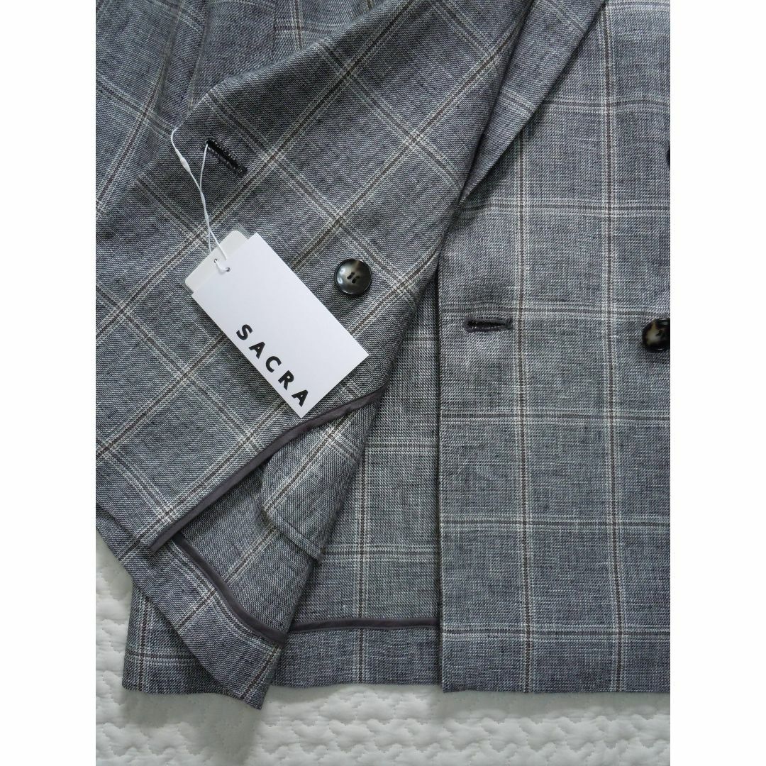 SACRA - SACRA/サクラ 新品☆リネンコットンプレイドジャケット SACRA - SACRA/サクラ 新品☆リネンコットンプレイドジャケット