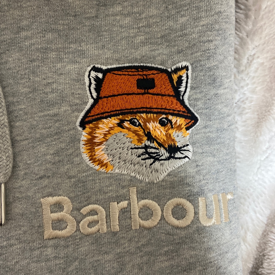 Maison Kitsune x Barbour フォックスヘッド フーディ