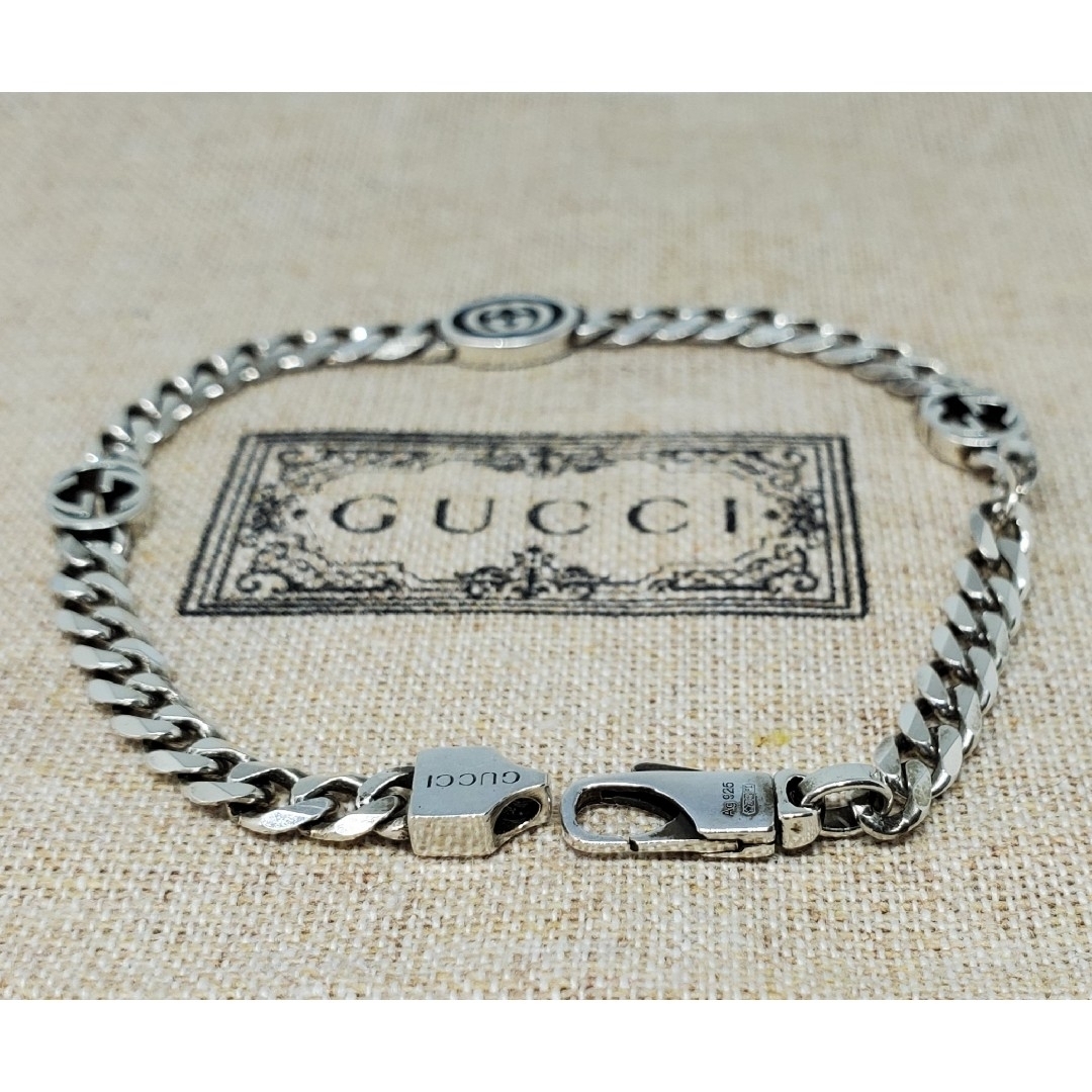 Gucci - 【レア品現行美品】GUCCI インターロッキングG ブレスレット