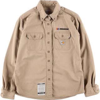 カーハート(carhartt)の古着 カーハート Carhartt FRシリーズ 長袖 ボタンダウンワークシャツ レディースM /eaa387738(シャツ/ブラウス(長袖/七分))