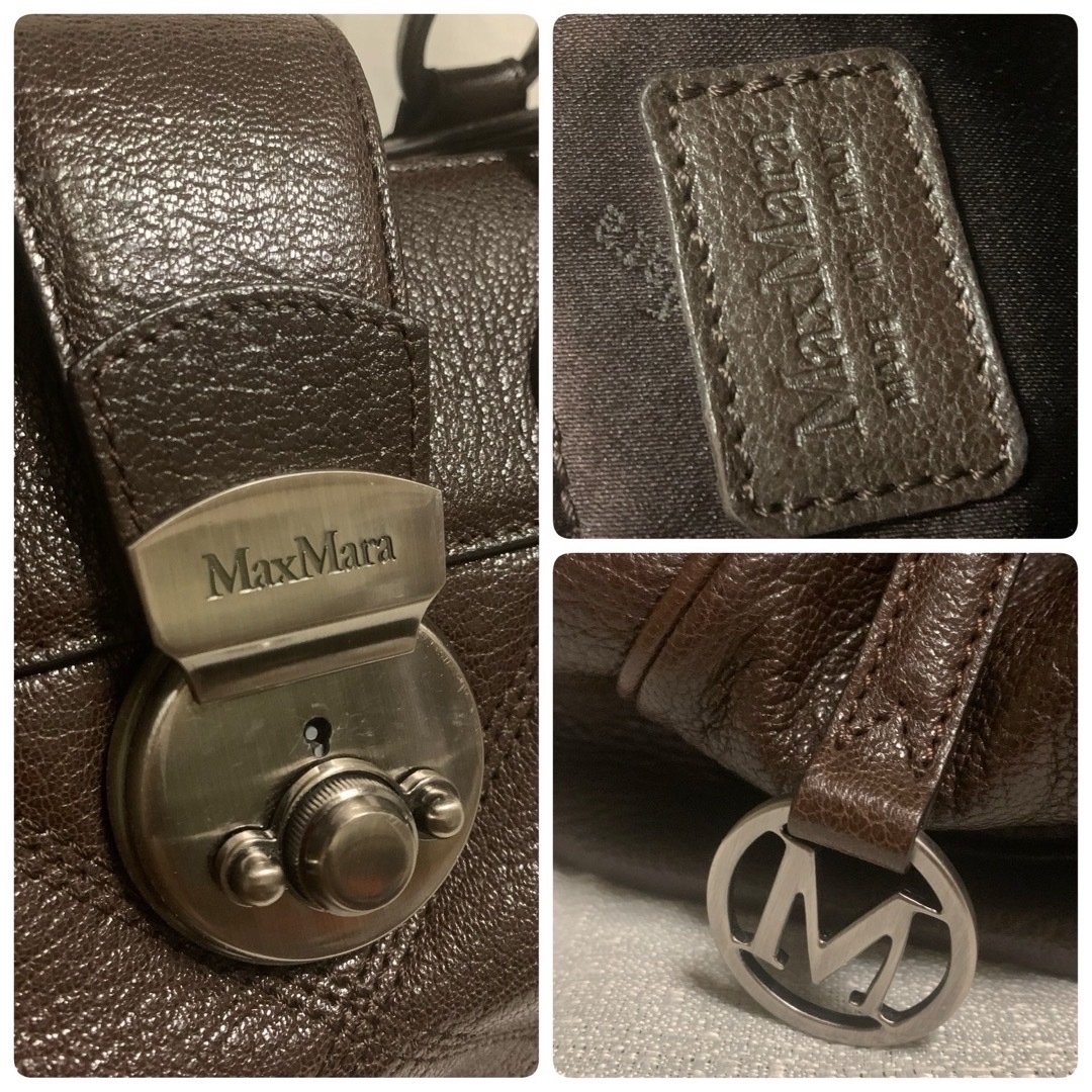 Max Mara(マックスマーラ)の美品☆MaxMara マックスマーラ ハンドバッグ ボストンバック レザー 革 レディースのバッグ(ハンドバッグ)の商品写真