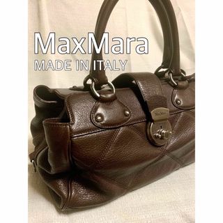 マックスマーラ(Max Mara)の美品☆MaxMara マックスマーラ ハンドバッグ ボストンバック レザー 革(ハンドバッグ)