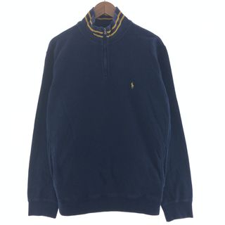 ラルフローレン(Ralph Lauren)の古着 ラルフローレン Ralph Lauren POLO by Ralph Lauren ハーフジップスウェットシャツ トレーナー メンズXL /taa000485(スウェット)