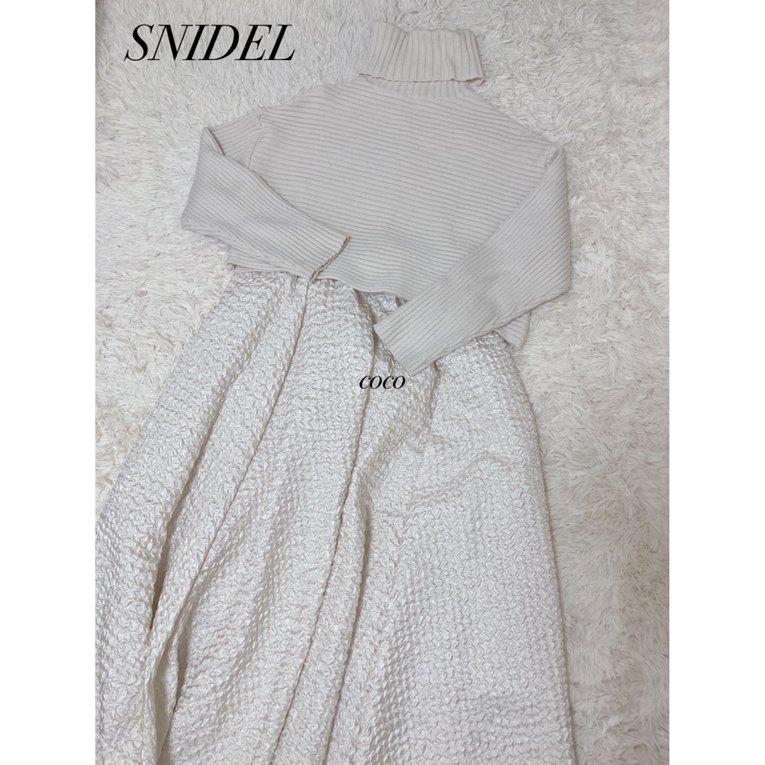 SNIDEL☆アシメショートニットコンビワンピース