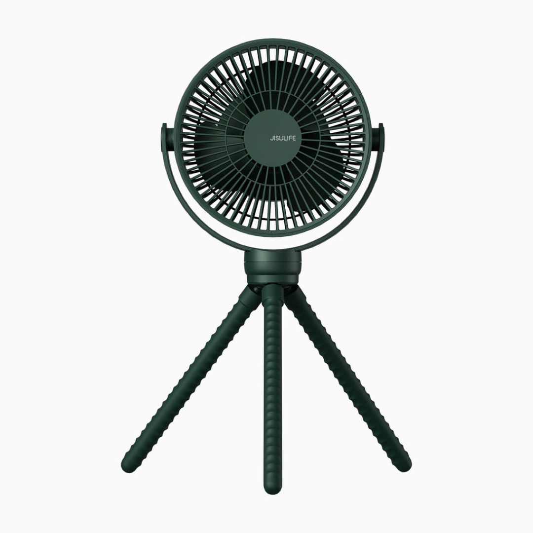 タコ足 扇風機　グリーン スマホ/家電/カメラの冷暖房/空調(扇風機)の商品写真