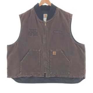 90年代 カーハート Carhartt バック刺? ワークベスト メンズL ヴィンテージ /eaa375177