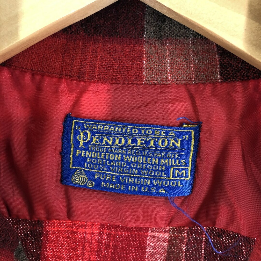 古着 70年代 ペンドルトン PENDLETON ボードシャツ チェック柄 ウールボックスシャツ USA製 メンズL ヴィンテージ /eaa375477