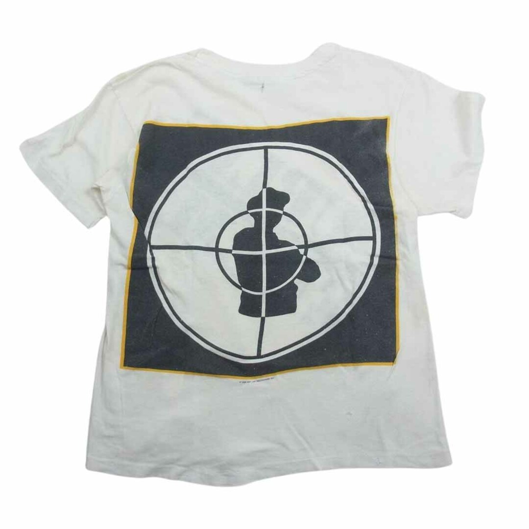 ヘインズ Hanes 80s vintage ヴィンテージ PUBLIC ENEMY パブリックエネミー プリント Tシャツ ホワイト系 M