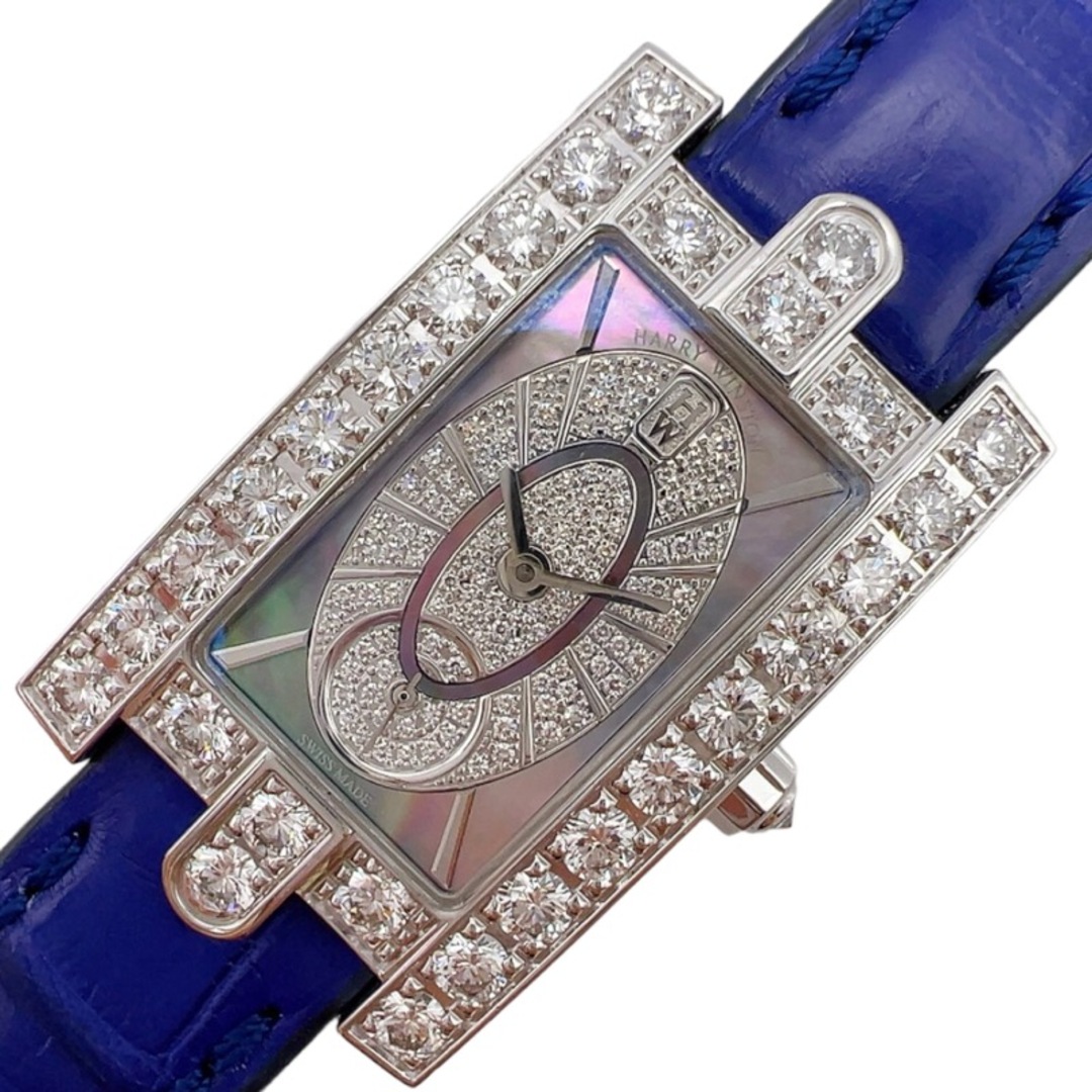 HARRY WINSTON(ハリーウィンストン)の　ハリーウィンストン HARRY WINSTON アヴェニューエリプティックブラックシェル AVEQHM21WW242 ブラックシェル K18ホワイトゴールド 750WG ダイヤモンド クオーツ レディース 腕時計 レディースのファッション小物(腕時計)の商品写真