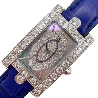 ハリーウィンストン(HARRY WINSTON)の　ハリーウィンストン HARRY WINSTON アヴェニューエリプティックブラックシェル AVEQHM21WW242 ブラックシェル K18ホワイトゴールド 750WG ダイヤモンド クオーツ レディース 腕時計(腕時計)