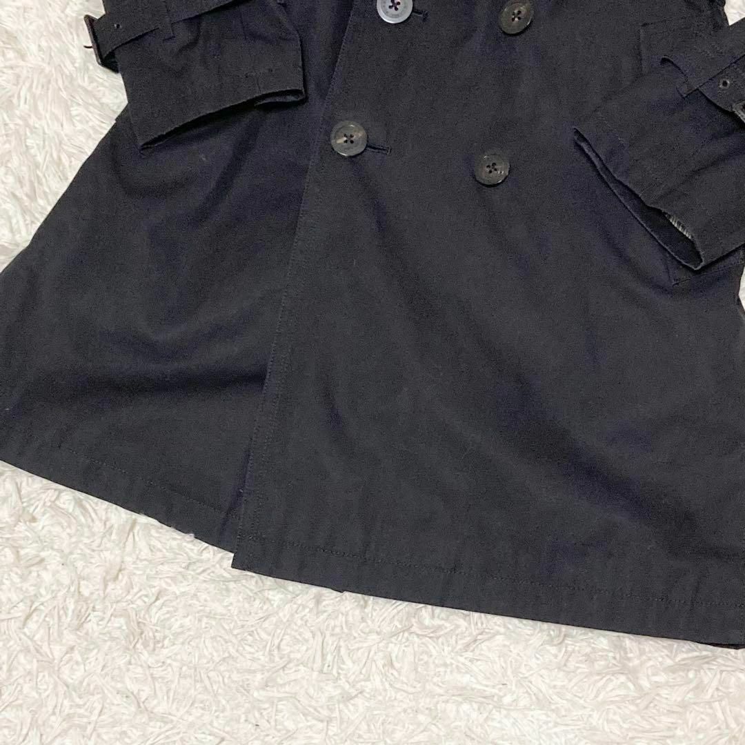BURBERRY BLACK LABEL(バーバリーブラックレーベル)のバーバリーブラックレーベル　トレンチコート　ライナー付き　チェック　ファー　黒 メンズのジャケット/アウター(トレンチコート)の商品写真