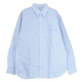 コムデギャルソン(COMME des GARCONS)のCOMME des GARCONS コムデギャルソン 長袖シャツ SHIRT シャツ CDGS2HS FOREVER フォーエバー ランダムボーダー 長袖 シャツ ホワイト系 ブルー系 XS【中古】(シャツ)