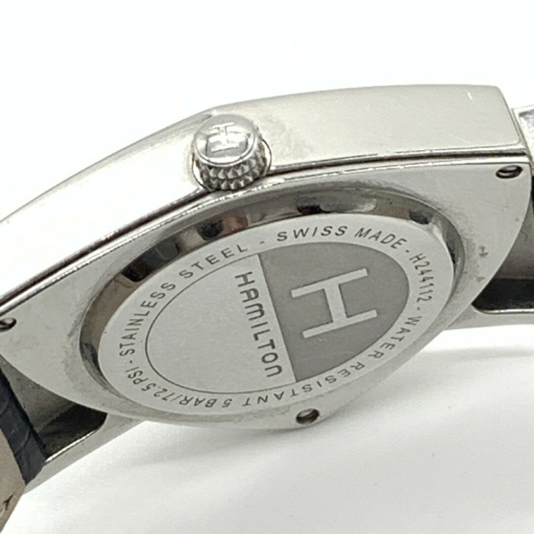 HAMILTON ハミルトン Ventura ベンチュラ クォーツ腕時計 レザーベルト ブラック文字盤 H244112