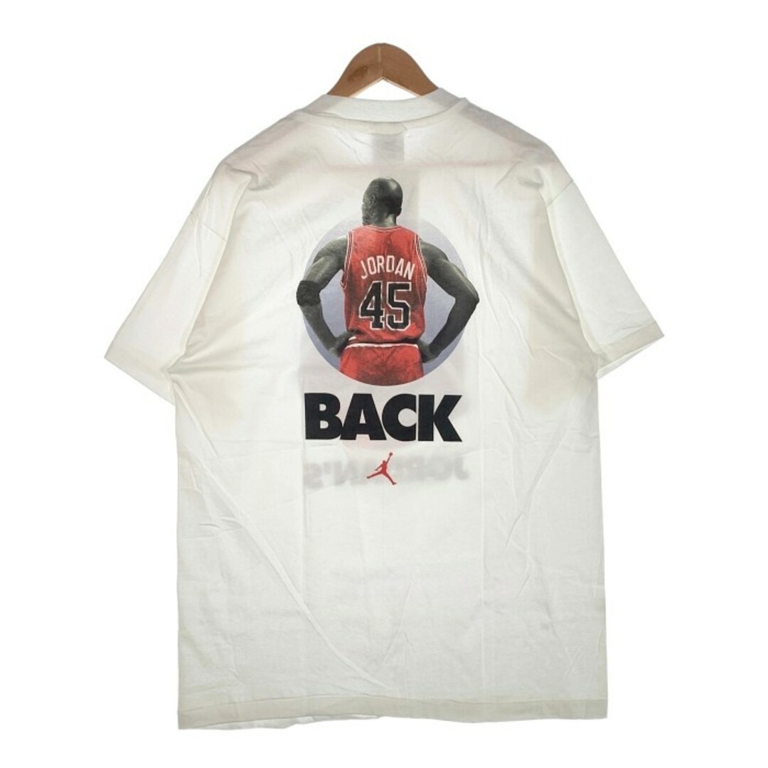 90's NIKE ナイキ Michael Jordan マイケルジョーダン JORDAN’S BACK 45 Tee プリントTシャツ ホワイト  USA製 デッドストック Size L