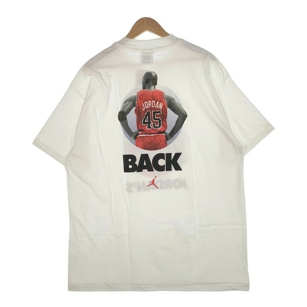 90's NIKE ナイキ Michael Jordan マイケルジョーダン JORDAN’S BACK 45 Tee プリントTシャツ ホワイト USA製 デッドストック ① Size XL