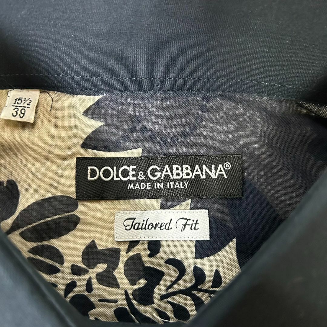 美品 DOLCE＆GABBANA シースルー 花柄 フラワー シャツ 薄手 39