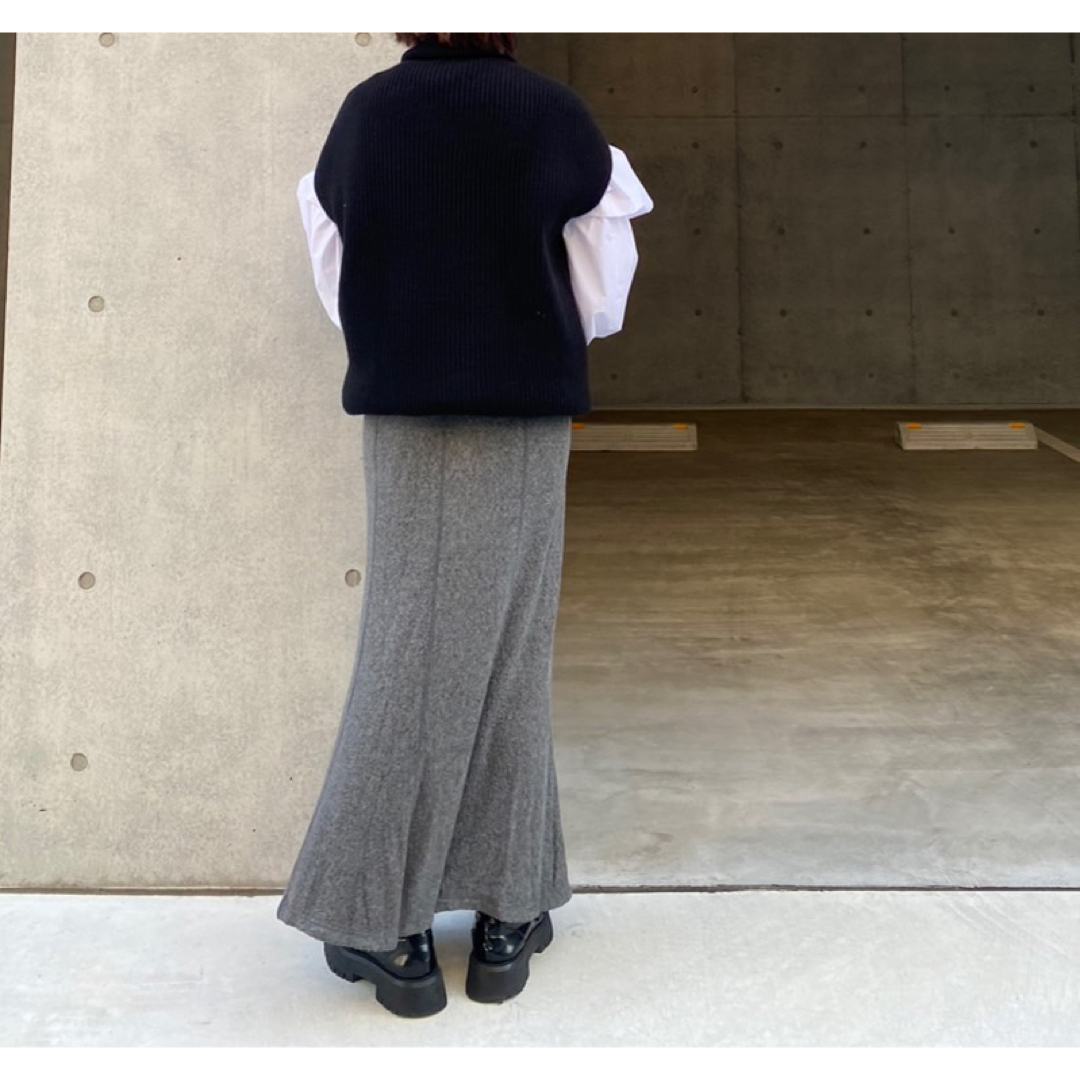 mikomori(ミコモリ)のTHIRD サードマガジンmikomori グレーロングスカートのみ ミ317 レディースのスカート(ロングスカート)の商品写真