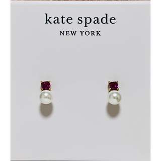 ケイトスペードニューヨーク(kate spade new york)のkate spade パールの赤いピアス(ピアス)