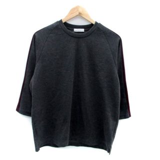 ユナイテッドアローズグリーンレーベルリラクシング(UNITED ARROWS green label relaxing)のグリーンレーベルリラクシング Tシャツ カットソー ライン チャコールグレー(Tシャツ/カットソー(七分/長袖))