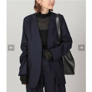 ドゥーズィエムクラス(DEUXIEME CLASSE)のDeuxieme Classe Collarless ブレザー(NAVY)(ノーカラージャケット)