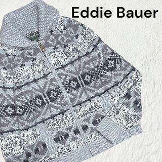 エディーバウアー(Eddie Bauer)のアルパカ混★Eddie Bauer★ノルディック柄 ニットジャケット(カーディガン)