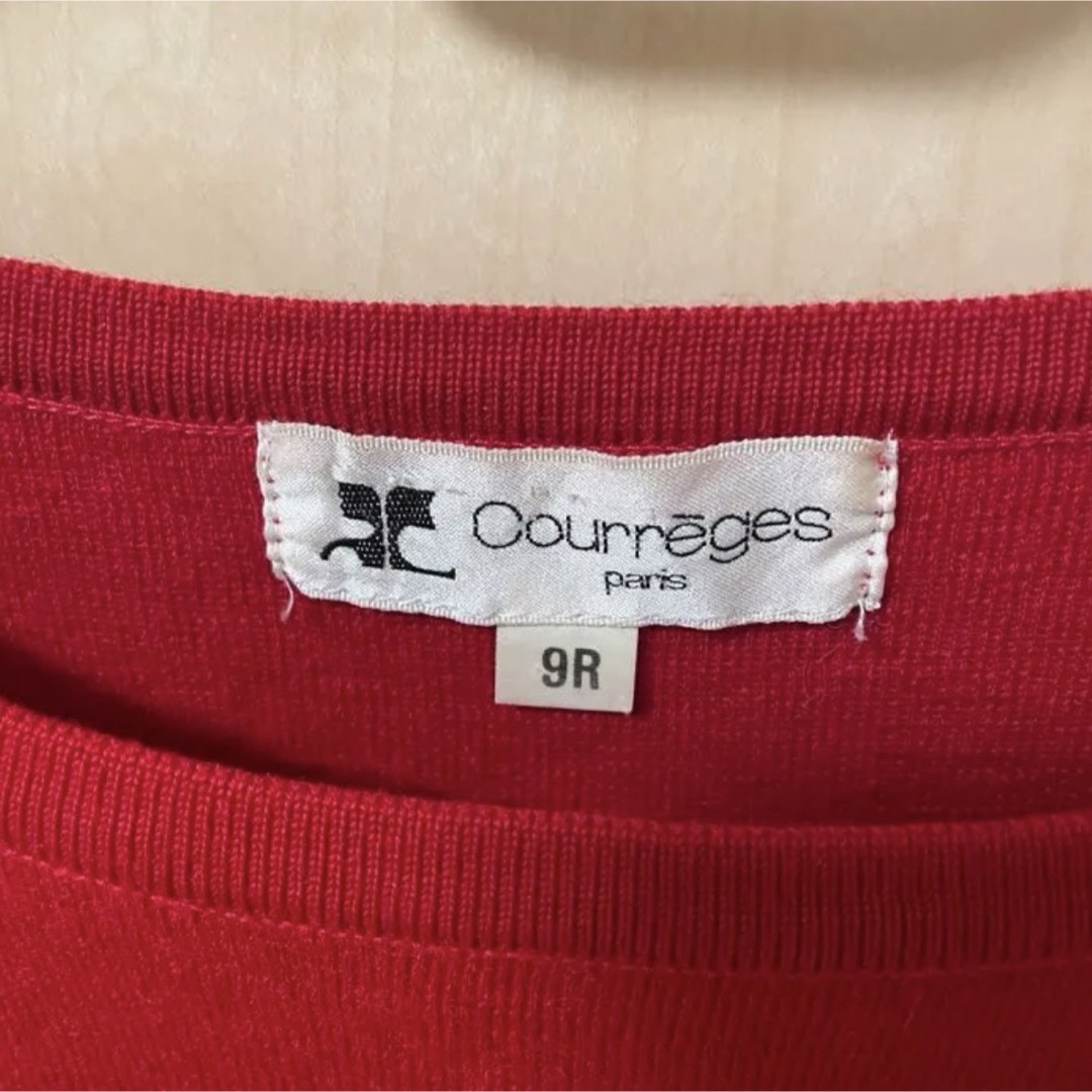 Courreges(クレージュ)のcourreges クレージュ　ボートネックロゴニット　トップス レディースのトップス(ニット/セーター)の商品写真