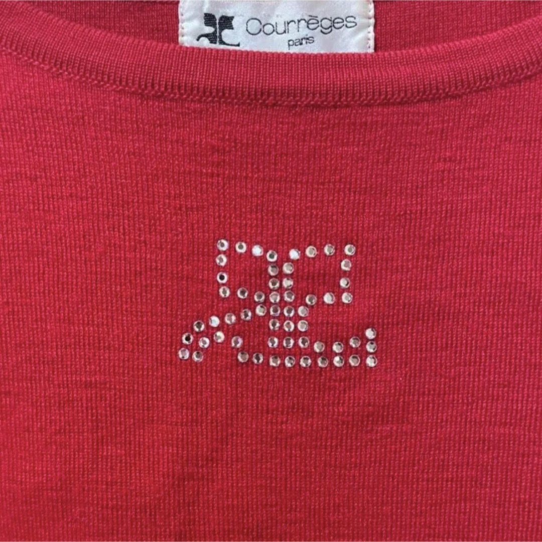 Courreges(クレージュ)のcourreges クレージュ　ボートネックロゴニット　トップス レディースのトップス(ニット/セーター)の商品写真