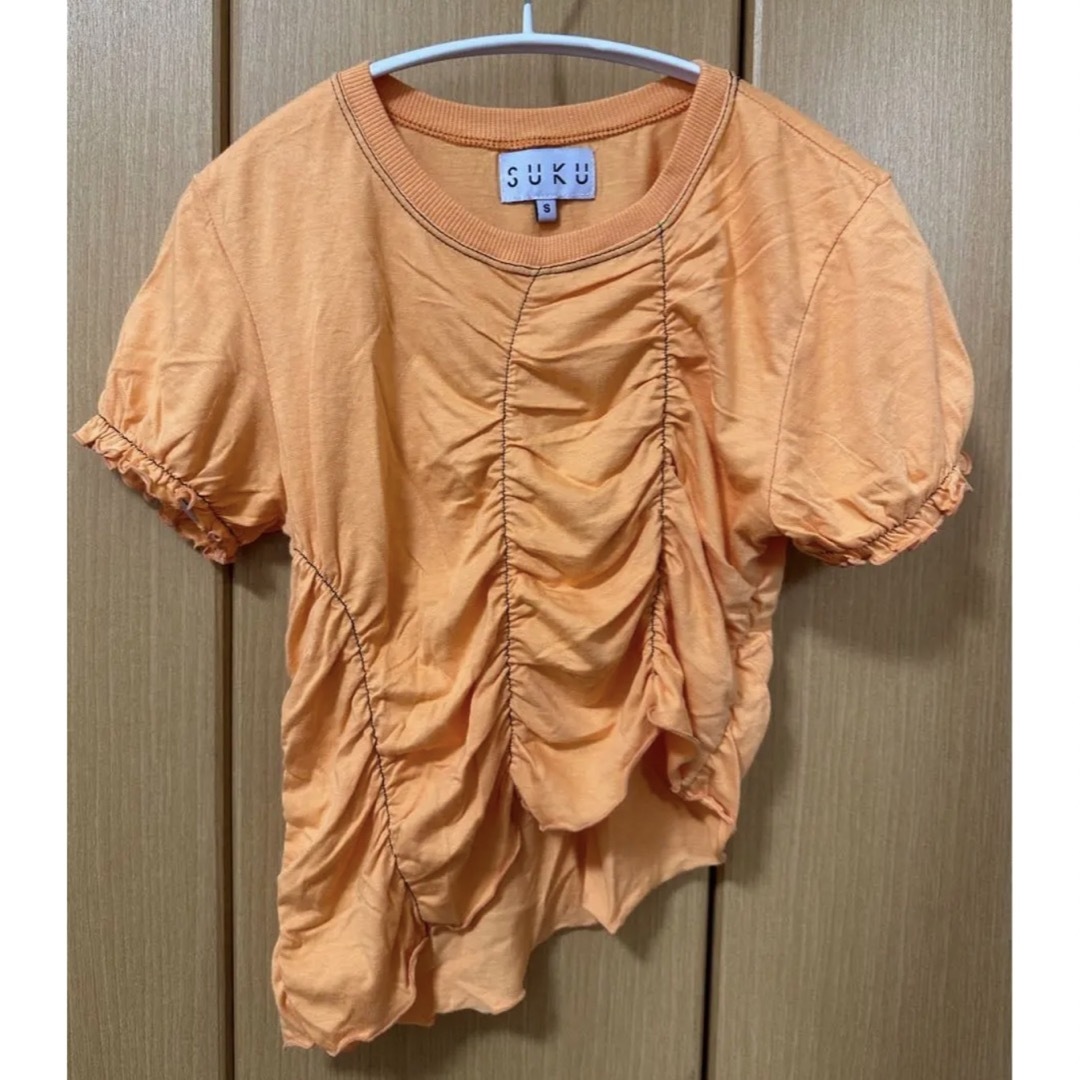 sukuhome SPRITZ LOLA RUCHED TEE オレンジ