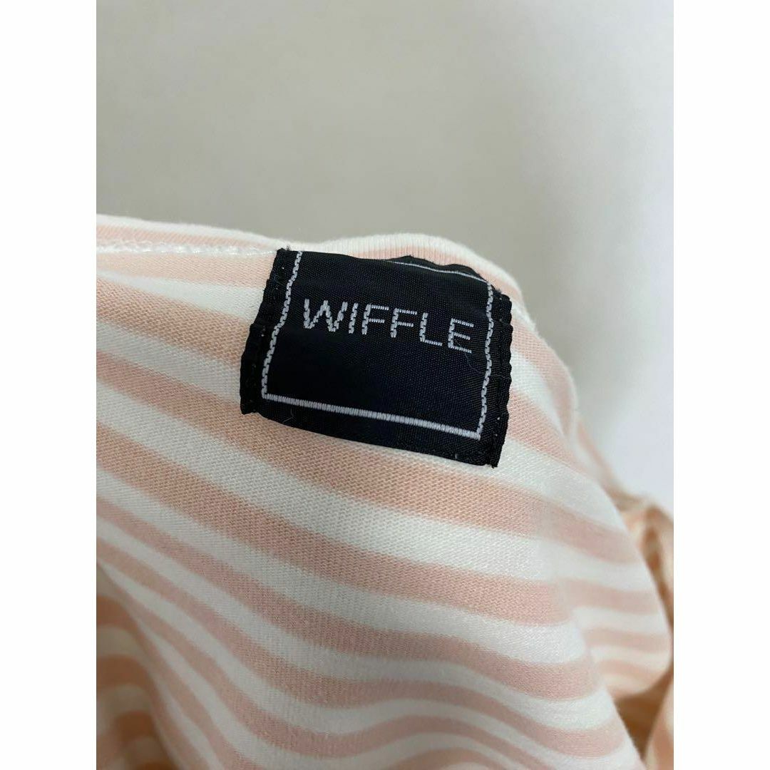 WIFFLE(ウィッフル)の【WIFFLE/ウィッフル】別注ビッグボーダーTシャツ　フリーサイズ レディースのトップス(Tシャツ(長袖/七分))の商品写真