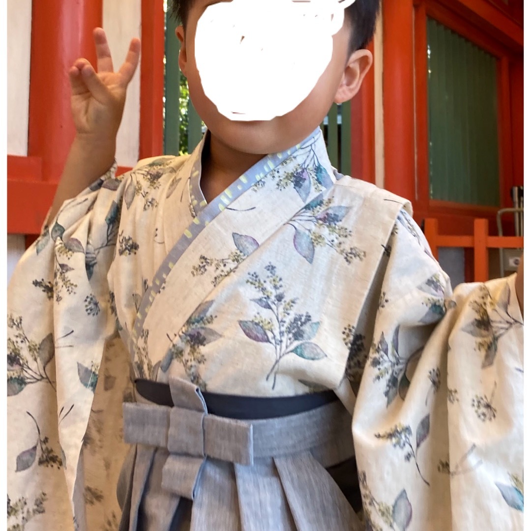 七五三　3歳　羽織袴セット　レンタル　ハンドメイド　男の子
